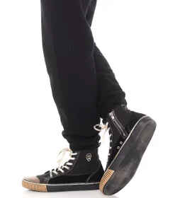 NUNUNU Adult Mix Leather High Tops Cheap