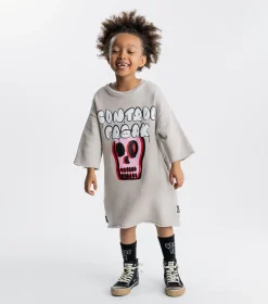 NUNUNU Bubbly Dizzy Skull Sweat Dress New
