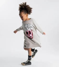 NUNUNU Bubbly Dizzy Skull Sweat Dress New