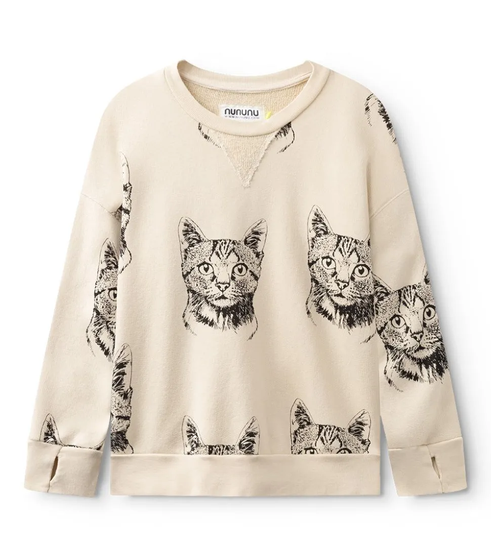 NUNUNU Cool Cat Sweatshirt Hot