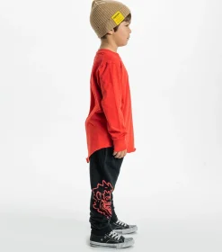 NUNUNU French Terry Dragon Baggy Pants Cheap