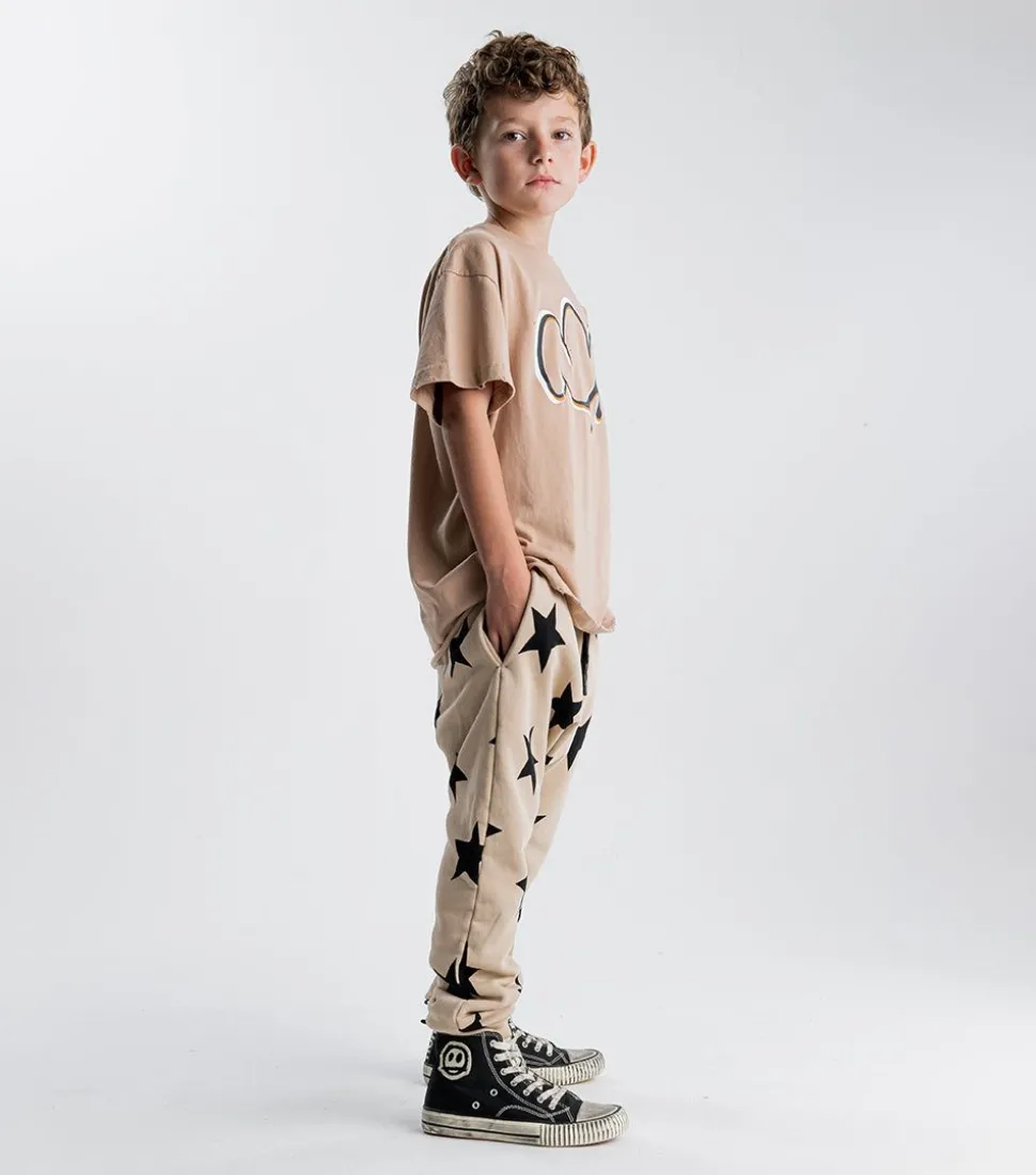 NUNUNU French Terry Star Baggy Pants Clearance