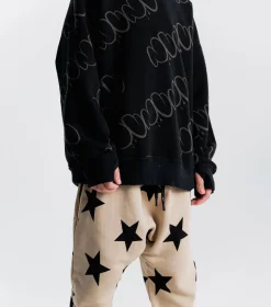 NUNUNU French Terry Star Baggy Pants Clearance