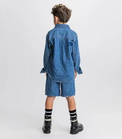 NUNUNU Light Denim Shirt Fashion