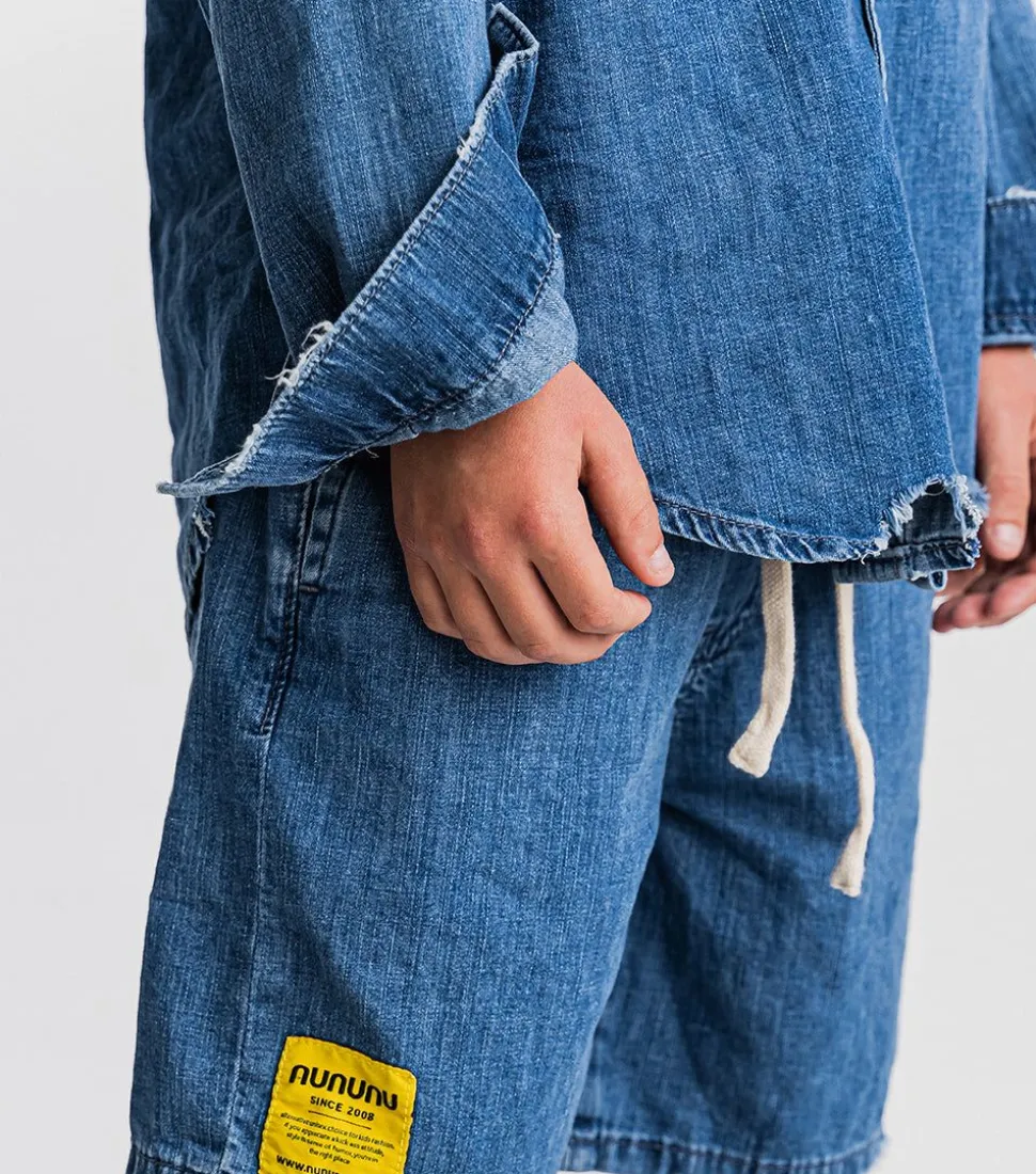 NUNUNU Light Denim Shorts New