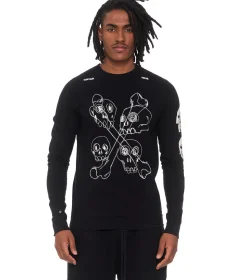 NUNUNU Men'S Multi Skull Shirt Outlet