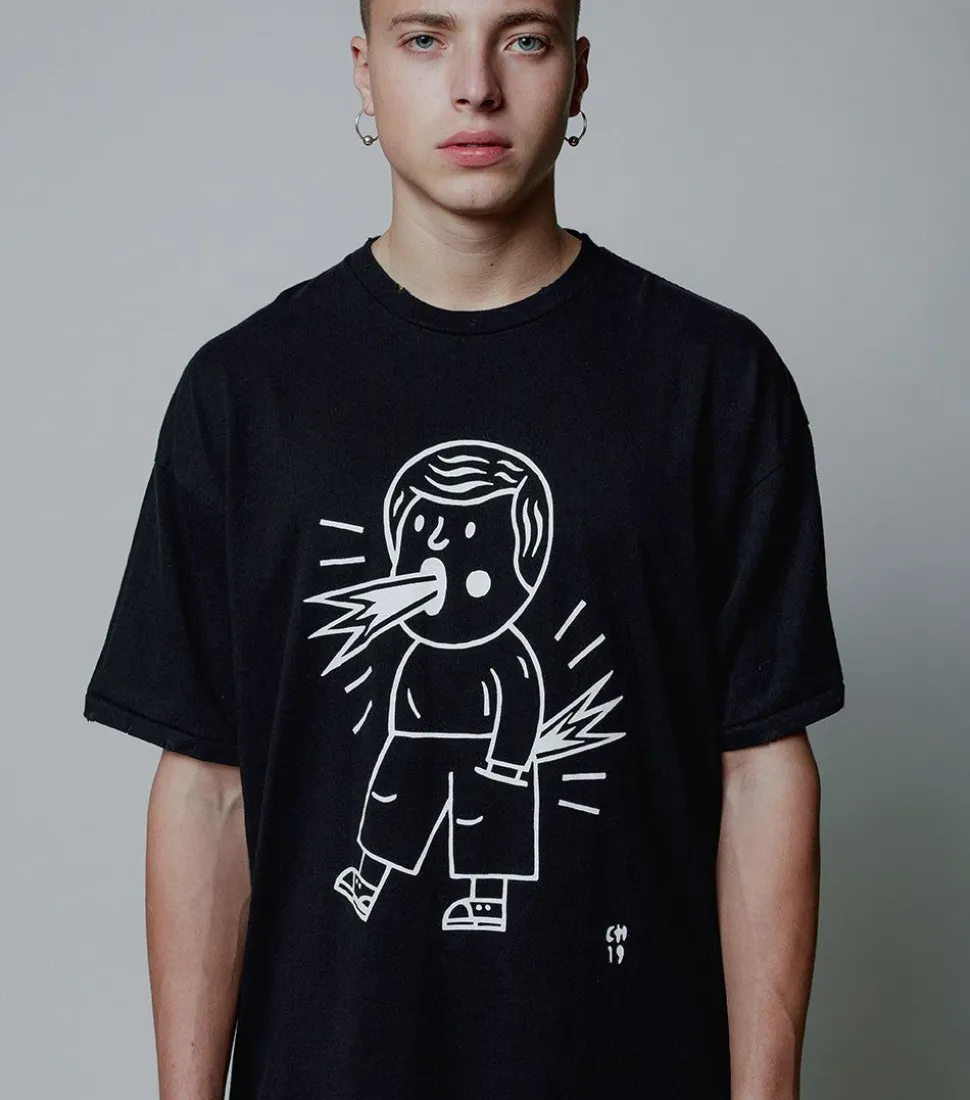 NUNUNU Men'S Oversized Blah Blah T-Shirt Store
