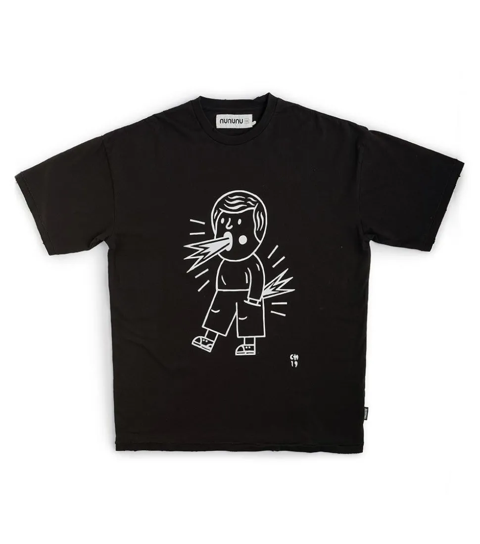 NUNUNU Men'S Oversized Blah Blah T-Shirt Store