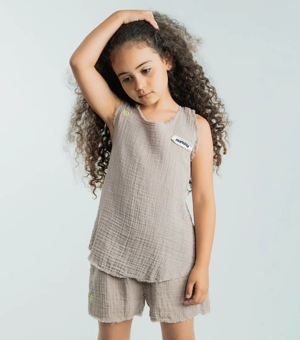 NUNUNU Muslin Tank Top New