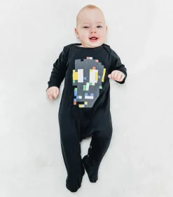 NUNUNU Pixel Skull Footed Overall Best Sale