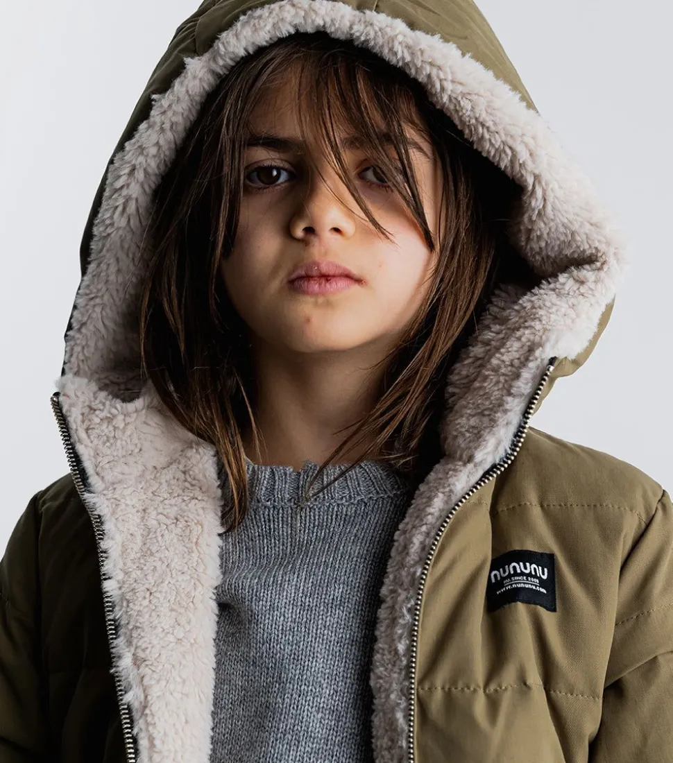NUNUNU Reversible Sherpa Jacket New