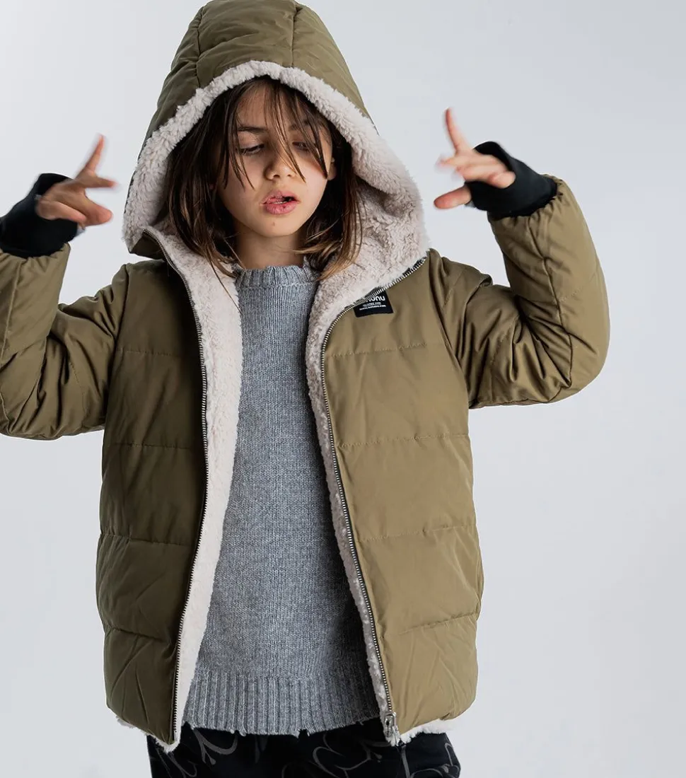 NUNUNU Reversible Sherpa Jacket New