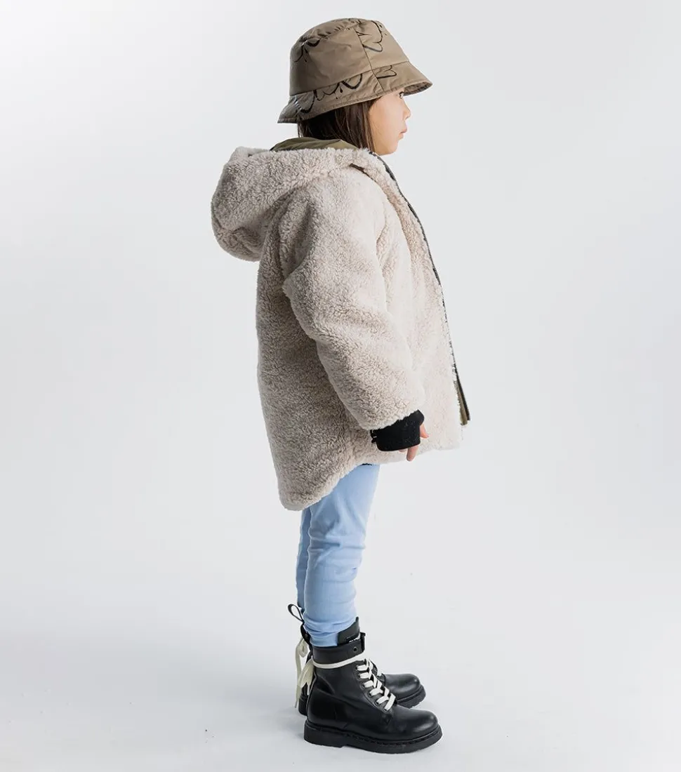 NUNUNU Reversible Sherpa Jacket New