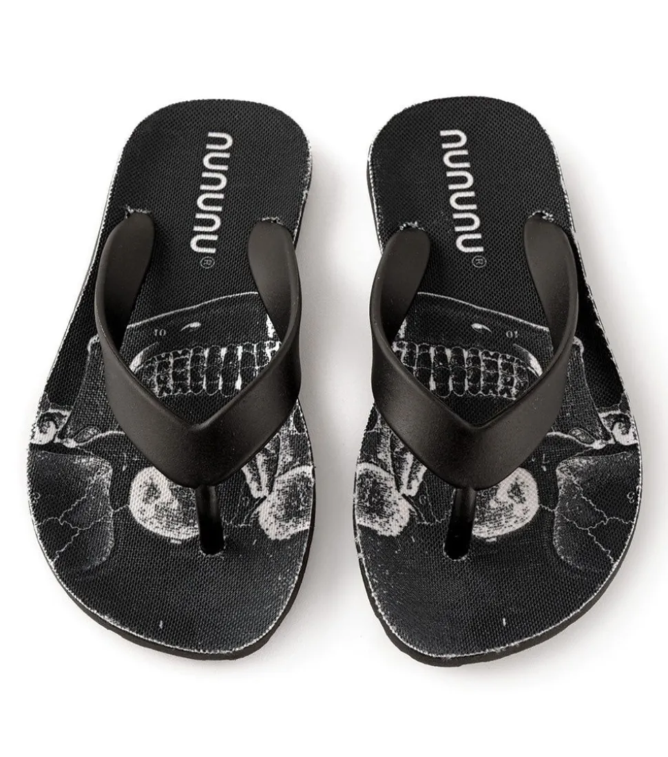 NUNUNU Skull Flip Flops Hot