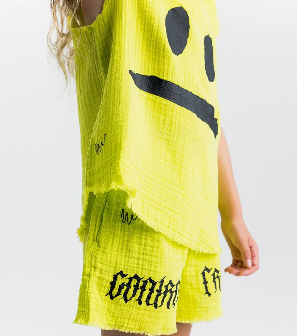 NUNUNU Smirk Muslin Tank Top New