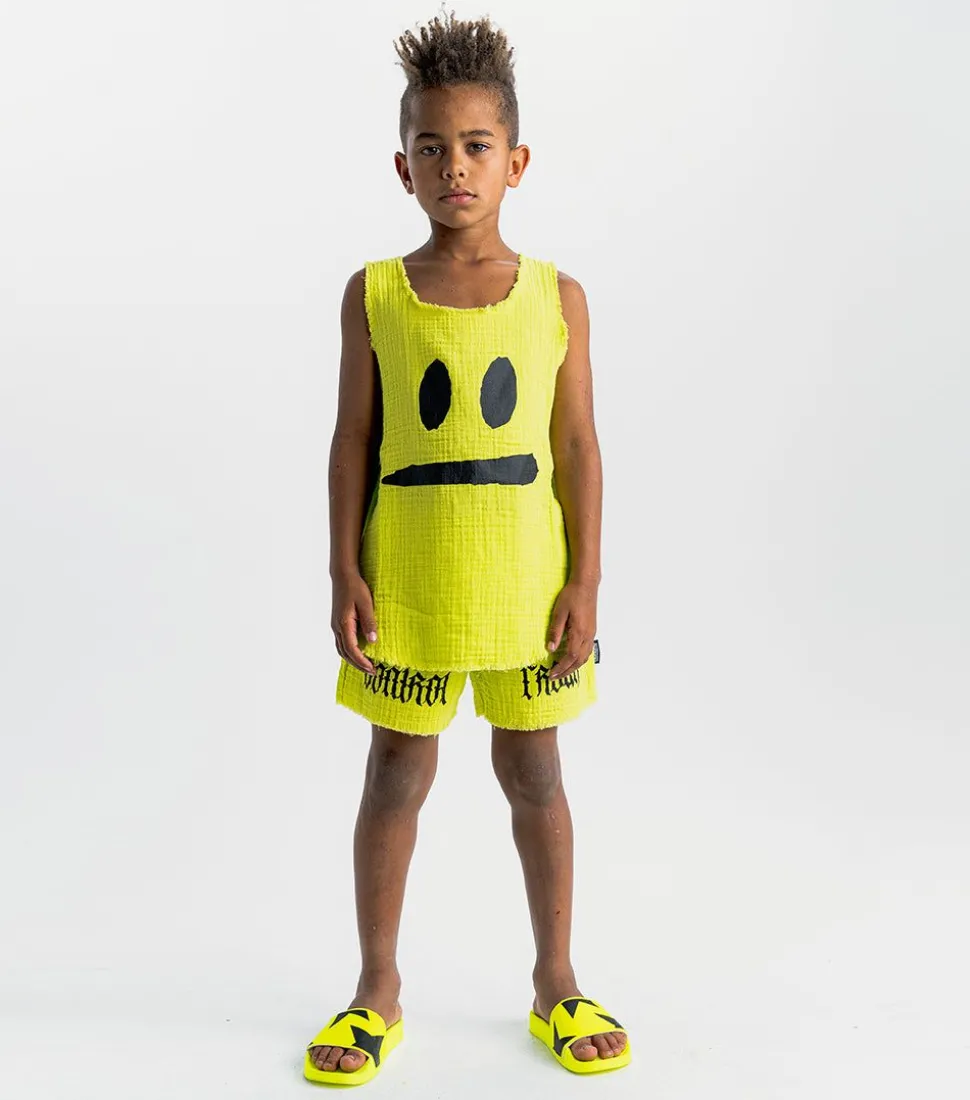 NUNUNU Smirk Muslin Tank Top New