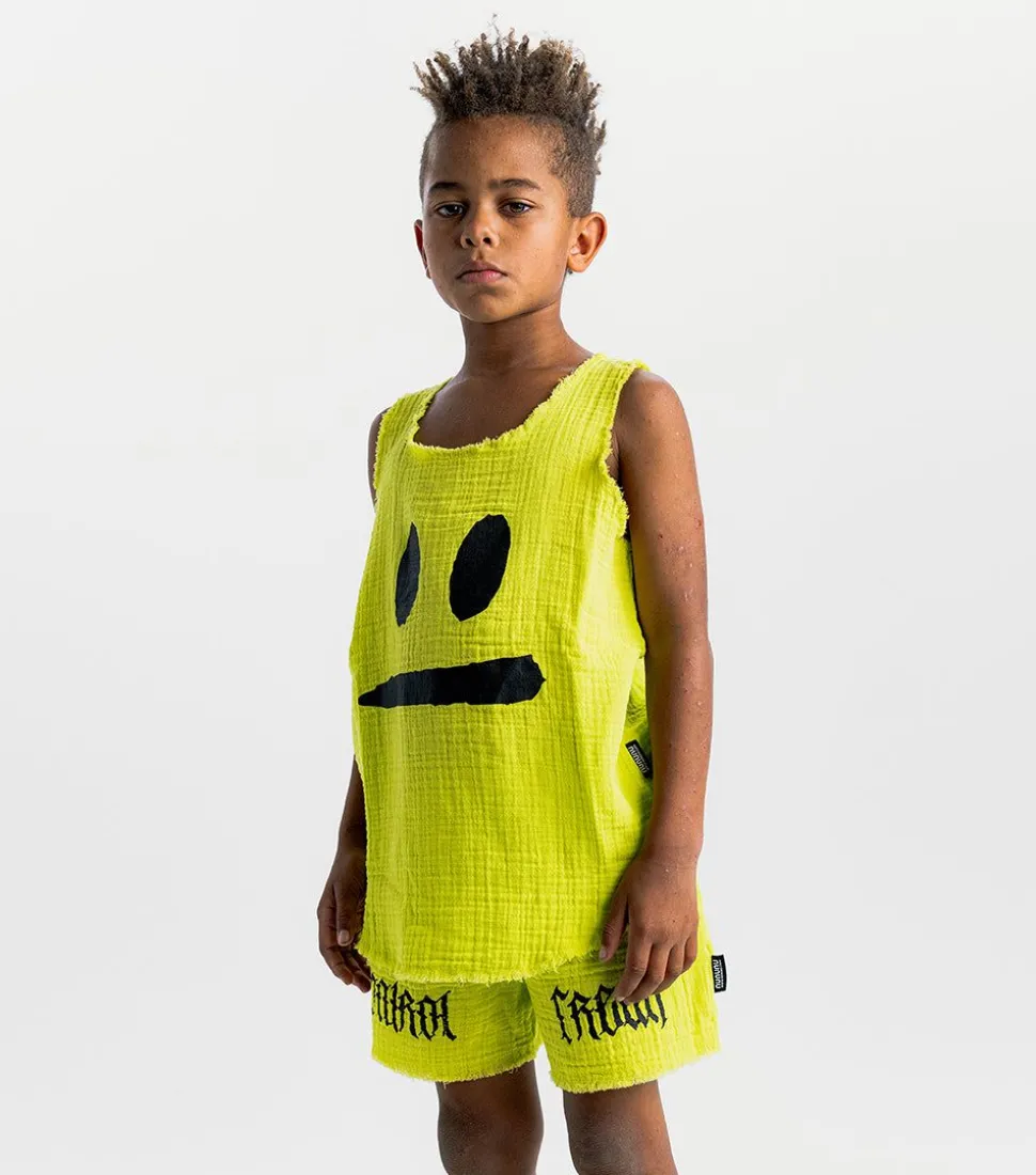 NUNUNU Smirk Muslin Tank Top New