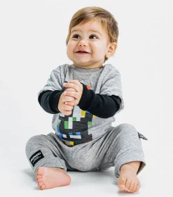 NUNUNU Soft Pixel Skull Overall Fashion