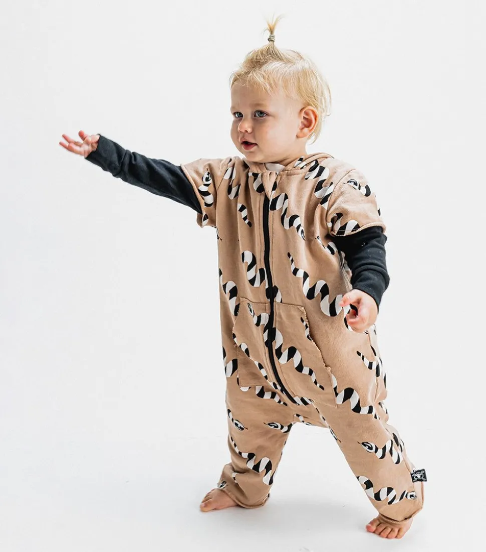 NUNUNU Stripey Snakes Hooded Overall Online