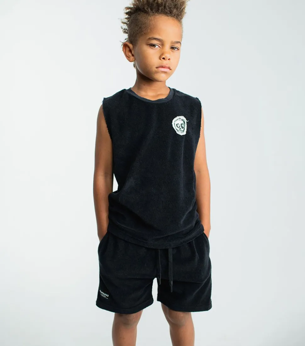 NUNUNU Terry Cloth Sleeveless Shirt Hot