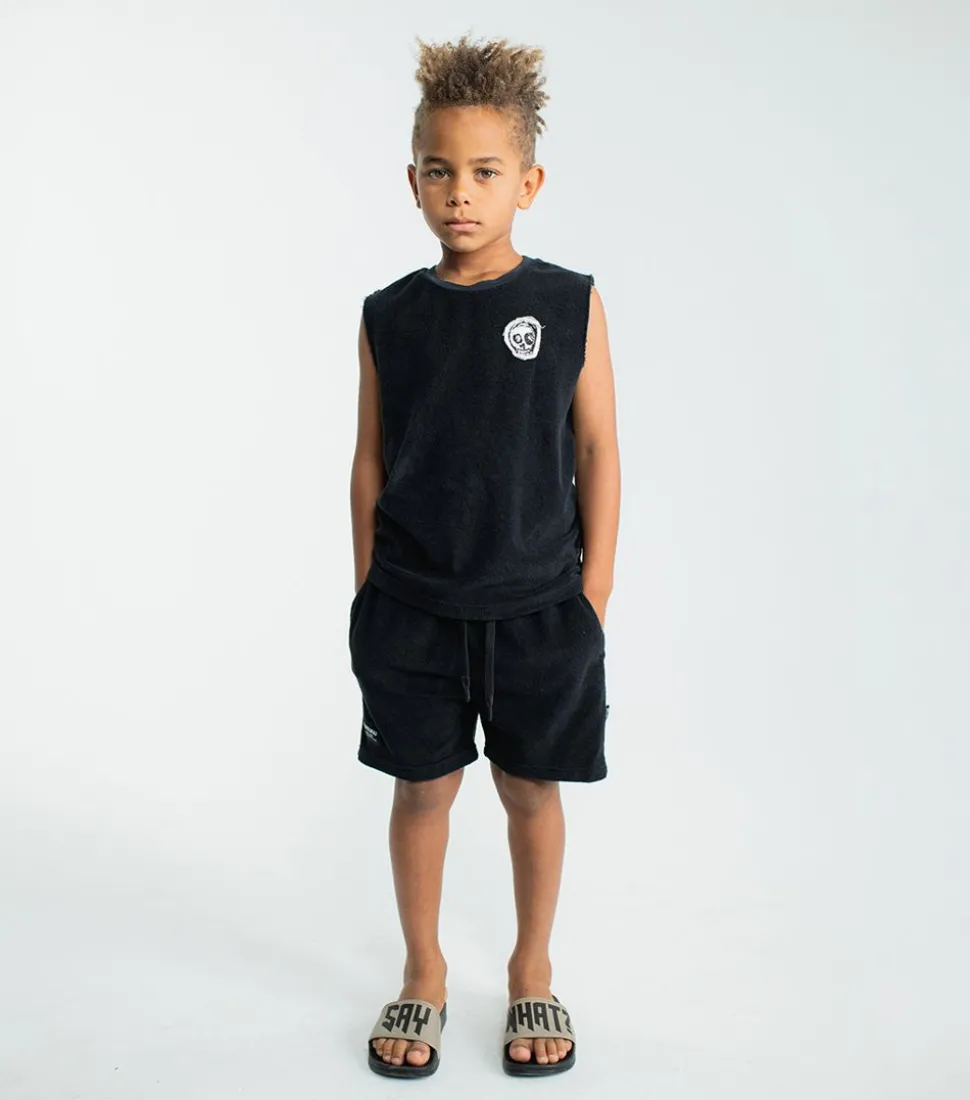 NUNUNU Terry Cloth Sleeveless Shirt Hot
